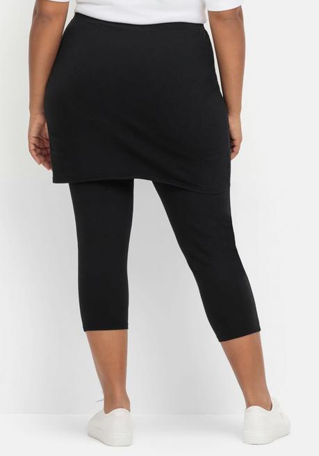 Sheego By Joe Browns Leggings Mit Angesetztem Minirock - Schwarz Sheego