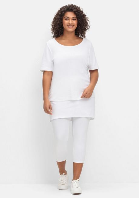 sheego by Joe Browns Leggings mit angesetztem Minirock - weiß sheego