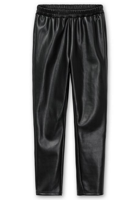 Sheego Leggings Mit Glänzender Beschichtung - Schwarz Sheego