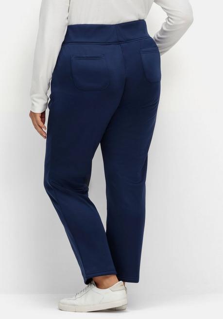 Sheego Leicht Glänzende Schlupfhose Mit Fleece-Innenseite - Marine Sheego