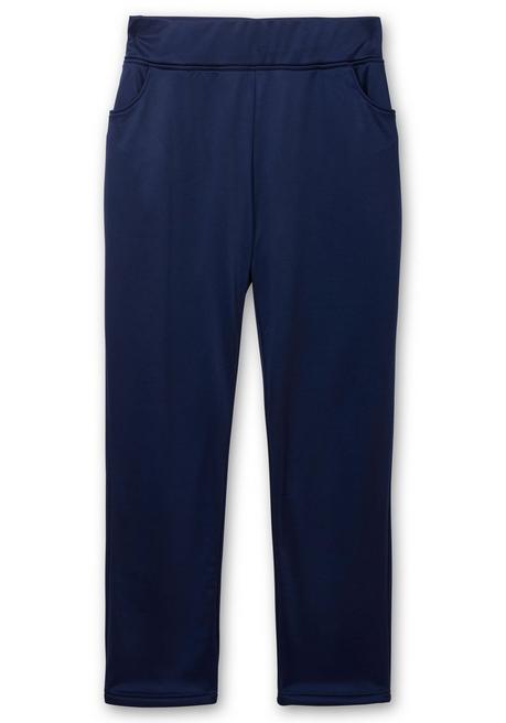 Sheego Leicht Glänzende Schlupfhose Mit Fleece-Innenseite - Marine Sheego