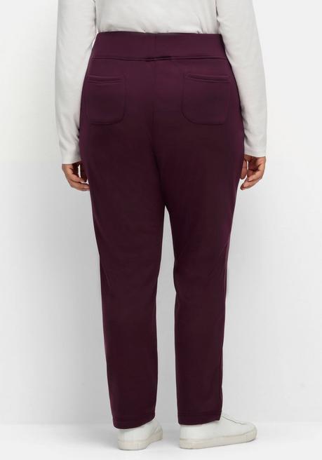 Sheego Leicht Glänzende Schlupfhose Mit Fleece-Innenseite - Bordeaux Sheego