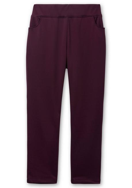Sheego Leicht Glänzende Schlupfhose Mit Fleece-Innenseite - Bordeaux Sheego