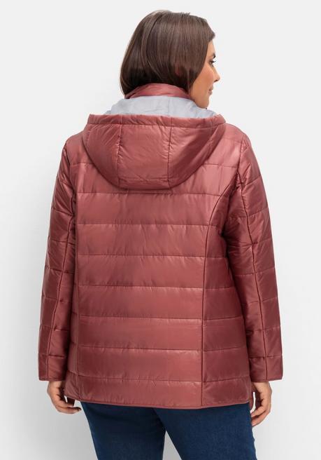 Sheego Leicht Wattierte Steppjacke Mit Kapuze - Altrosa Sheego