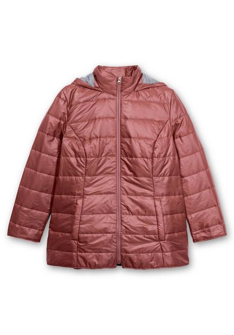 Sheego Leicht Wattierte Steppjacke Mit Kapuze - Altrosa Sheego