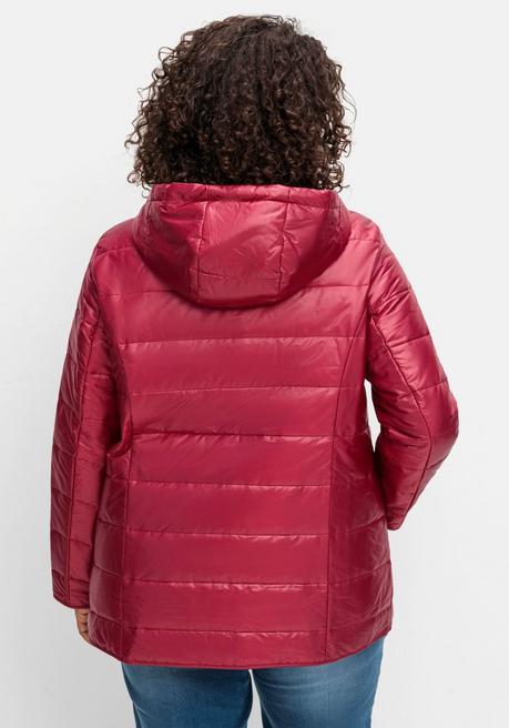 Sheego Leicht Wattierte Steppjacke Mit Kapuze - Bordeaux Sheego
