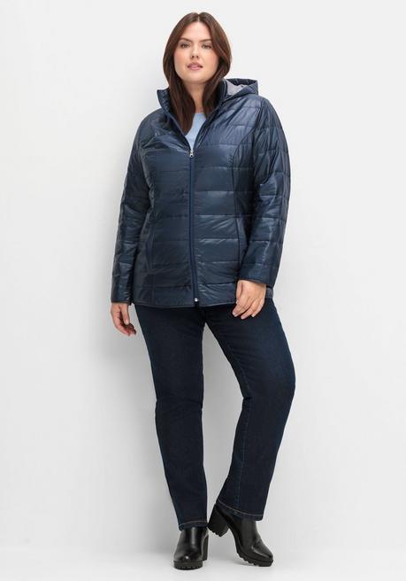Sheego Leicht Wattierte Steppjacke Mit Kapuze - Marine Sheego