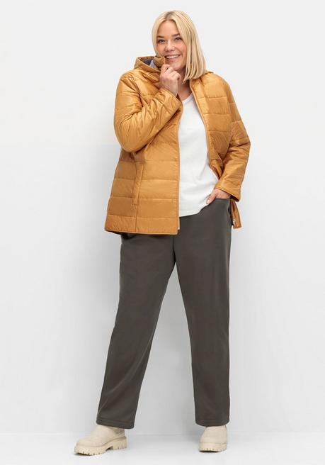 Sheego Leicht Wattierte Steppjacke Mit Kapuze - Senfgelb Sheego