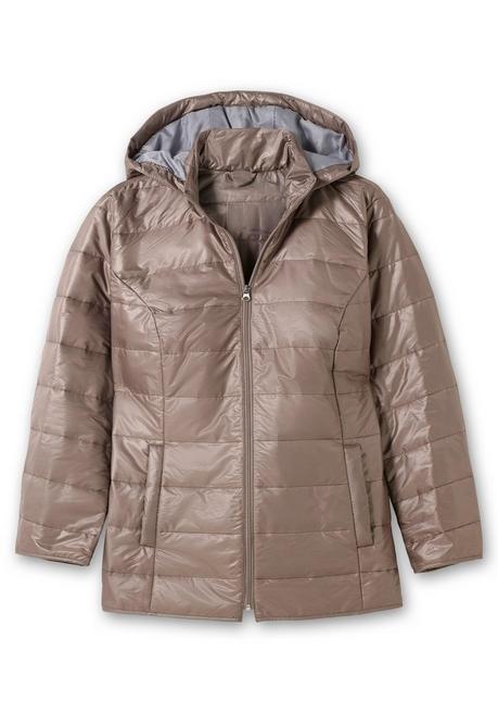 Sheego Leicht Wattierte Steppjacke Mit Kapuze - Taupe Sheego