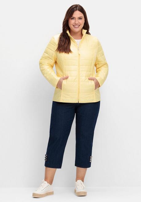 Sheego Leicht Wattierte Steppjacke Mit Stehkragen - Hellgelb Sheego