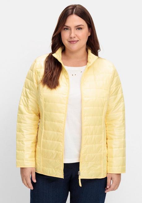 sheego Leicht wattierte Steppjacke mit Stehkragen - hellgelb sheego