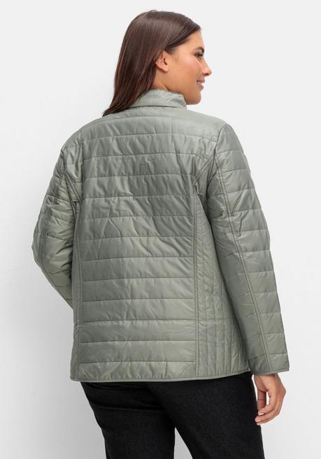 Sheego Leicht Wattierte Steppjacke Mit Stehkragen - Hellgrau Sheego