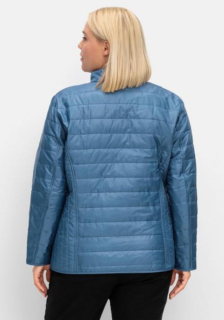 Sheego Leicht Wattierte Steppjacke Mit Stehkragen - Jeansblau Sheego