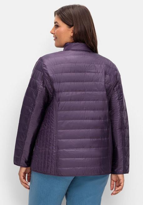 Sheego Leicht Wattierte Steppjacke Mit Stehkragen - Lila Sheego