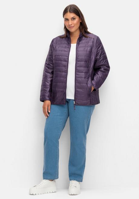 Sheego Leicht Wattierte Steppjacke Mit Stehkragen - Lila Sheego