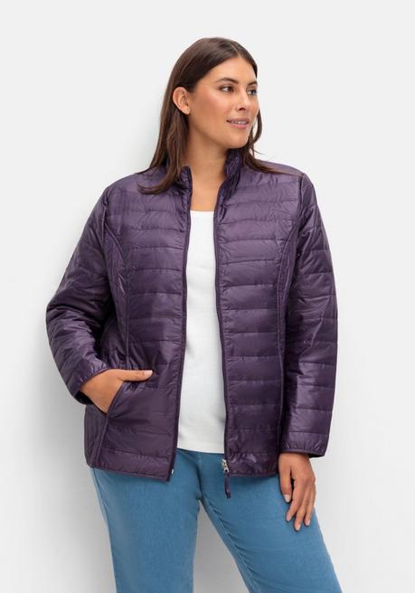 sheego Leicht wattierte Steppjacke mit Stehkragen - lila sheego