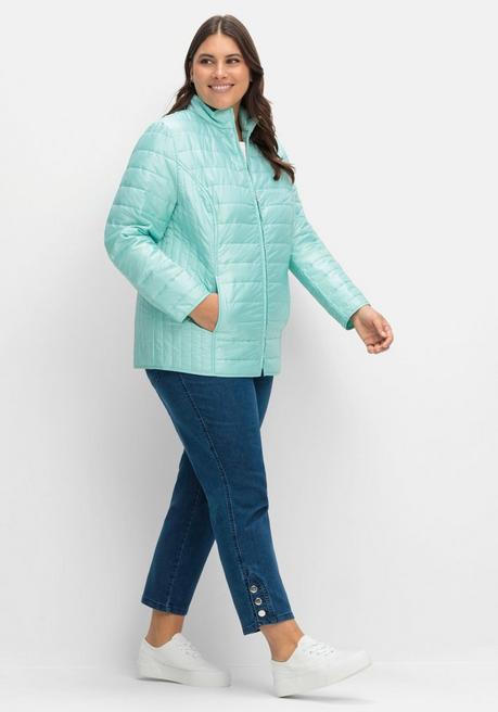 Sheego Leicht Wattierte Steppjacke Mit Stehkragen - Mint Sheego