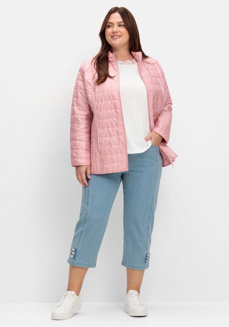 Sheego Leicht Wattierte Steppjacke Mit Stehkragen - Rosé Sheego