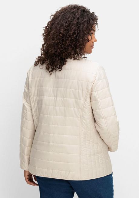 Sheego Leicht Wattierte Steppjacke Mit Stehkragen - Wollweiß Sheego