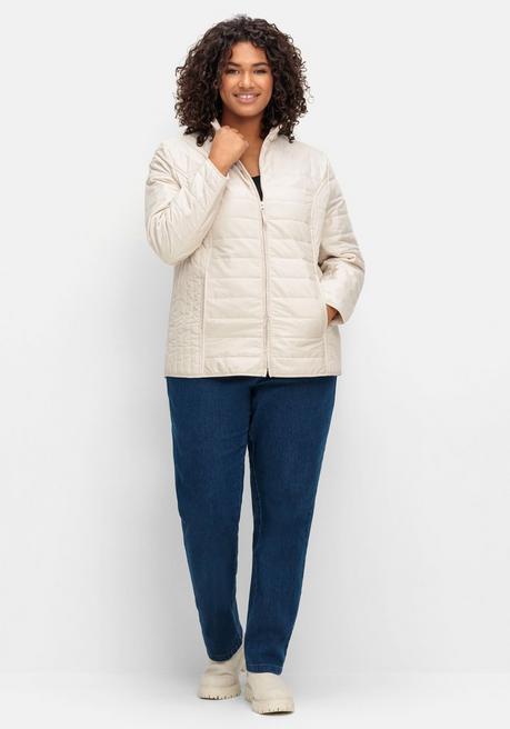 Sheego Leicht Wattierte Steppjacke Mit Stehkragen - Wollweiß Sheego