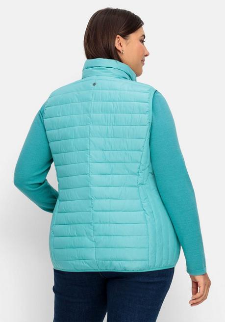 Sheego Leicht Wattierte Steppweste Mit 2-Wege-Zipper - Aqua Sheego
