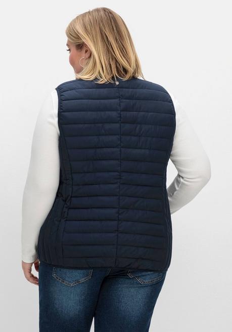 Sheego Leicht Wattierte Steppweste Mit 2-Wege-Zipper - Nachtblau Sheego