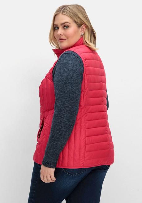 Sheego Leicht Wattierte Steppweste Mit 2-Wege-Zipper - Orchidee Sheego