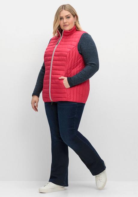 Sheego Leicht Wattierte Steppweste Mit 2-Wege-Zipper - Orchidee Sheego