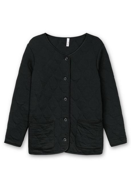 Sheego Leicht Wattierte Sweatjacke Mit Steppung - Schwarz Sheego