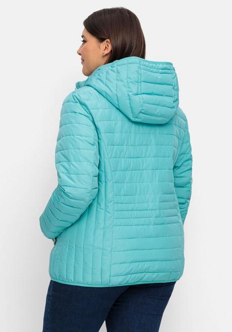 Sheego Leichte Steppjacke Mit Abnehmbarer Kapuze - Aqua Sheego
