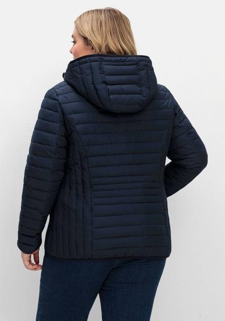 Sheego Leichte Steppjacke Mit Abnehmbarer Kapuze - Nachtblau Sheego