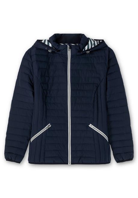 Sheego Leichte Steppjacke Mit Abnehmbarer Kapuze - Nachtblau Sheego