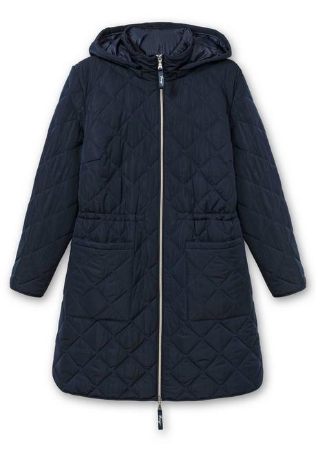 Sheego Leichter Steppmantel Mit Kapuze - Tiefblau Sheego