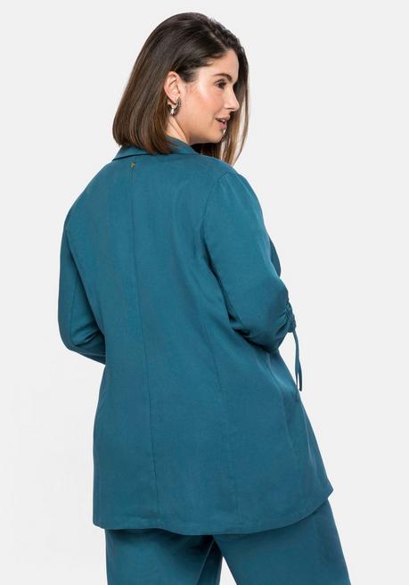 Sheego Longblazer Mit Reverskragen Und 3/4-Ärmeln - Dunkelpetrol Sheego