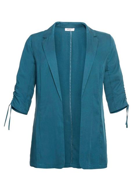 Sheego Longblazer Mit Reverskragen Und 3/4-Ärmeln - Dunkelpetrol Sheego