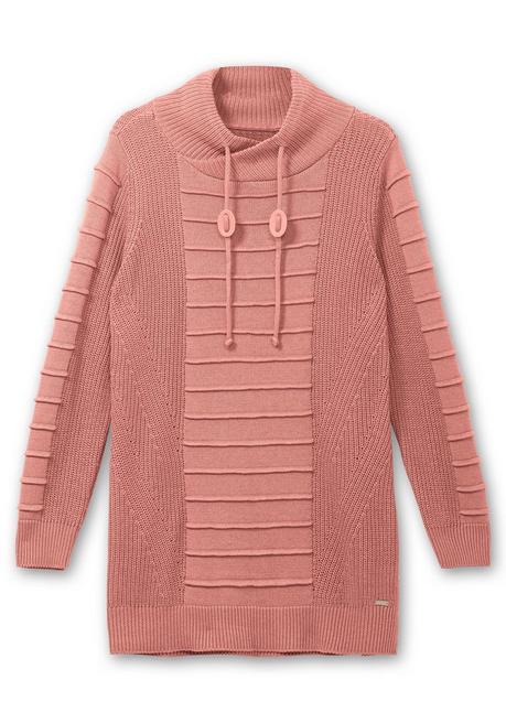 Sheego X Collection L. Longpullover Mit Strukturmuster In Biesen-Optik - Rosé Sheego