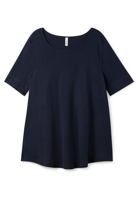 Sheego Longshirt Mit Abgerundetem Saum - Nachtblau Sheego