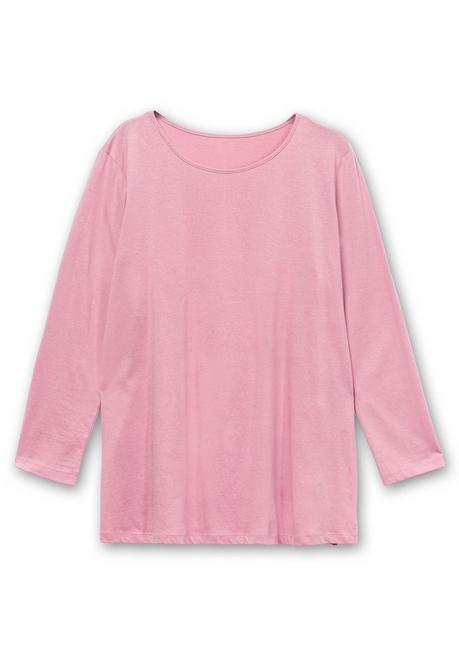 Sheego Longshirt Mit Hohen Seitenschlitzen - Altrosa Sheego