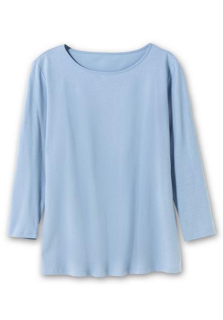 Sheego Longshirt Mit Hohen Seitenschlitzen - Bleu Sheego