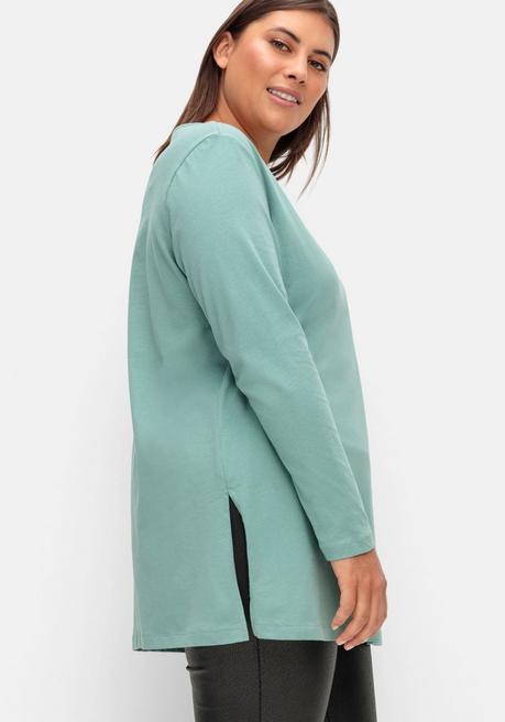 Sheego Longshirt Mit Hohen Seitenschlitzen - Jade Sheego