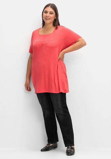 Sheego Longshirt Mit Taschen Und Karreeausschnitt - Hummer Sheego