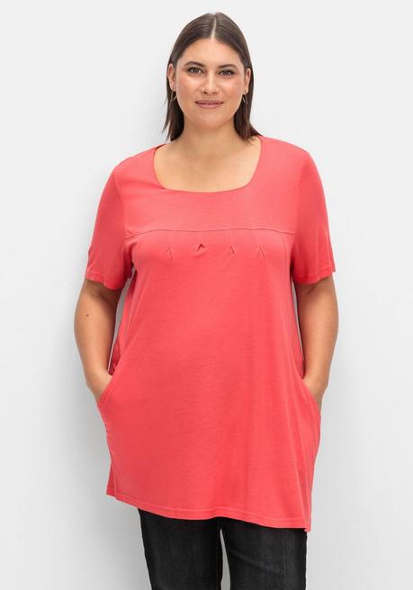 sheego Longshirt mit Taschen und Karreeausschnitt - hummer sheego