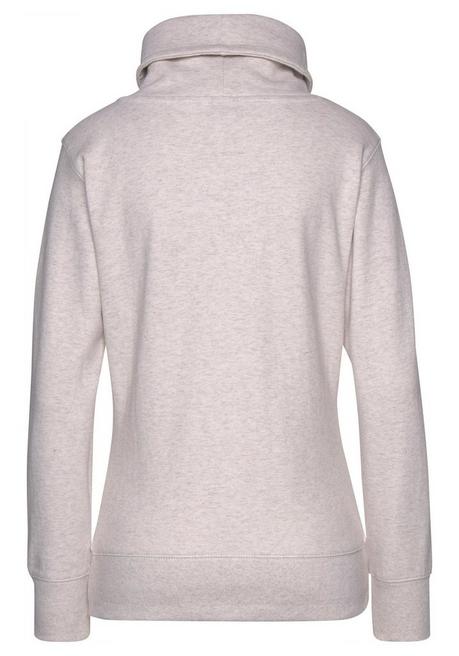 Bench LM LBG Longsweatshirt - Beigefarben Meliert Sheego