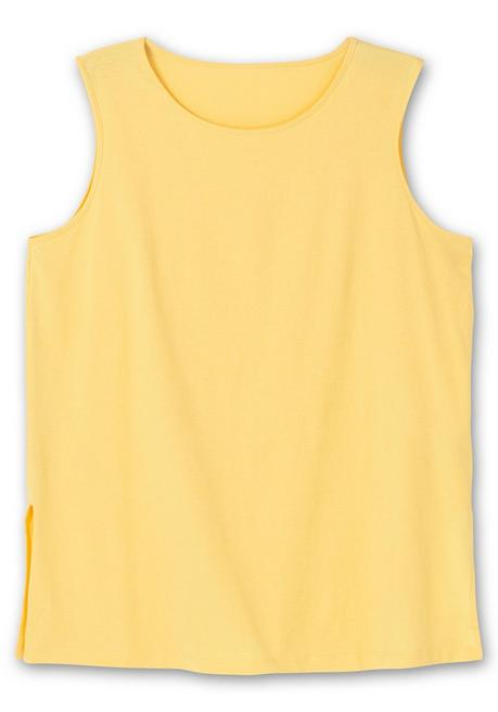 Sheego Longtop Mit Extralangen Seitenschlitzen - Gelb Sheego