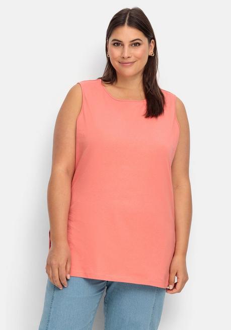 sheego Longtop mit extralangen Seitenschlitzen - koralle sheego