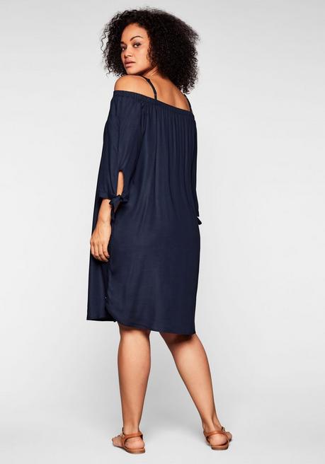 Sheego Longtunika Mit 3/4-Ärmeln, Im Carmen-Look - Marine Sheego