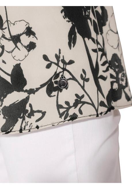 WITT Longtunika Mit Blumenprint Und Flügelärmeln - Schwarz Bedruckt Sheego