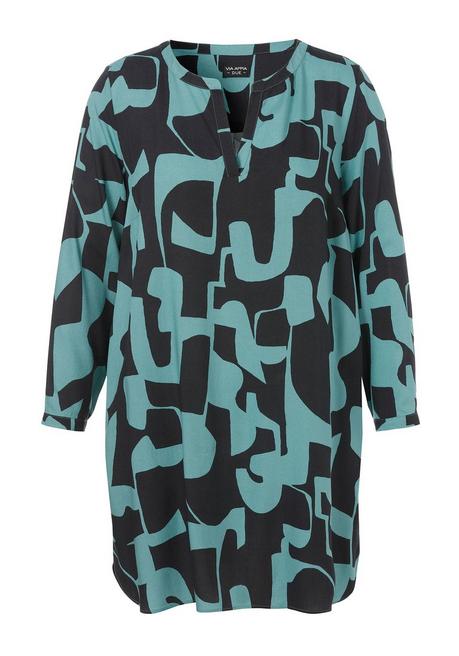 VIA APPIA DUE Longtunika mit grafischem Alloverdruck - indigo gemustert sheego