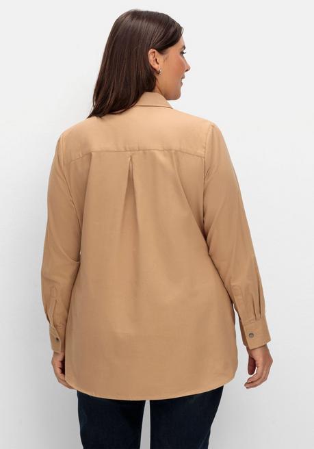 Sheego X Collection L. Longtunika Mit Hemdkragen Und Druckknopfleiste - Camelfarben Sheego