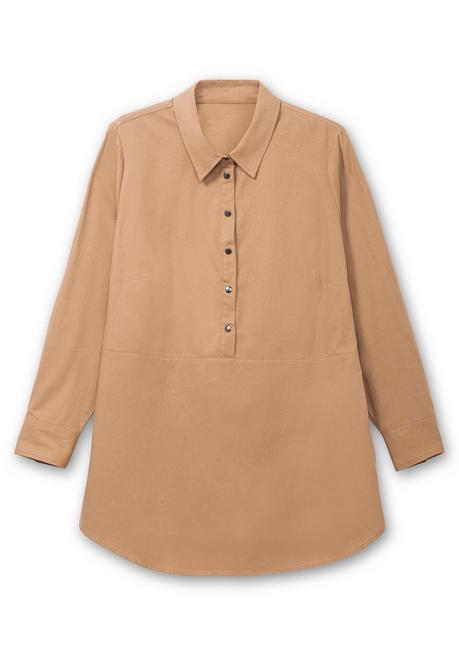 Sheego X Collection L. Longtunika Mit Hemdkragen Und Druckknopfleiste - Camelfarben Sheego